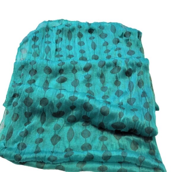 GREEN All Season Lightweight Crinkle Rectangular Scarf - Picture 4 of 9